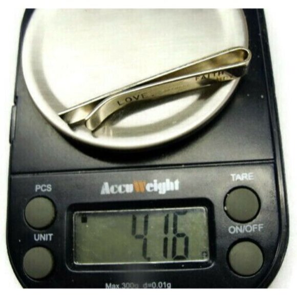 Hayward Engraved "AJ" Tie Bar Shirt Dress Vintage Back Engraved - Picture 4 of 9